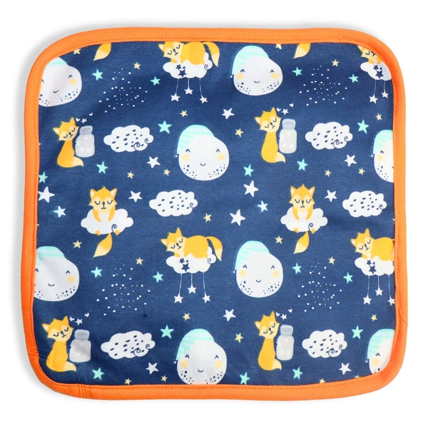 adhigams New Born Baby Cosmic Night Cotton Napkin | Cotton Baby Napkin for Baby boy and Girl (Pack of 2) - 0-24 M