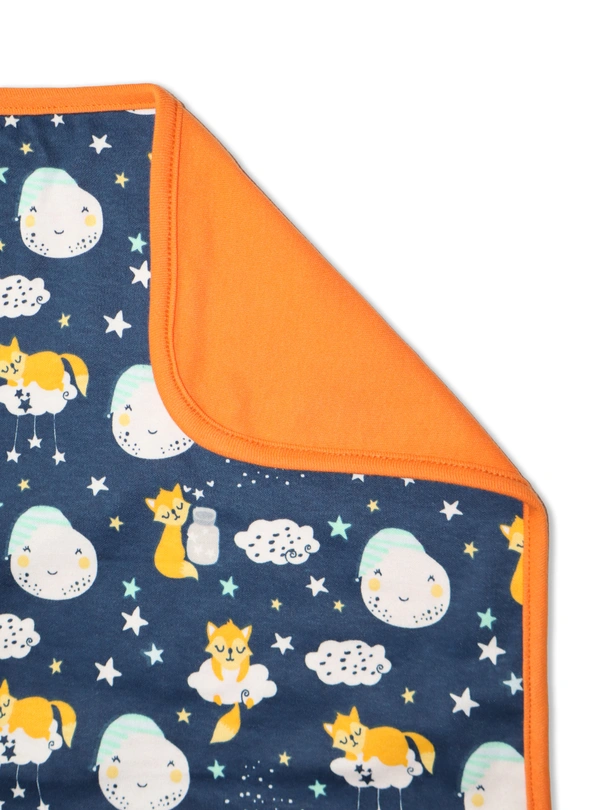 adhigams New Born Baby Cosmic Night Cotton Napkin | Cotton Baby Napkin for Baby boy and Girl (Pack of 2) - 0-24 M