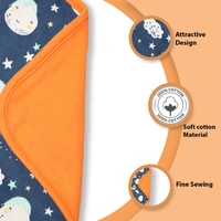 adhigams New Born Baby Cosmic Night Cotton Napkin | Cotton Baby Napkin for Baby boy and Girl (Pack of 2) - 0-24 M