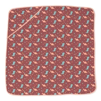 adhigams New Born Baby Dino Doodle Stylish Cotton Hooded Blanket for Baby boy and Girl | for 0 to 12 Months (Pack of 1) (Brown) - 0-12 M