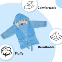 Adhigams New Born Baby Stylish BathRobe/Bath Towel/Baby Wrapper | Unisex Bath Wrap for Baby boy and Girl (6-12, 12-24 Months) (2-4, 4-6 years) (Blue)