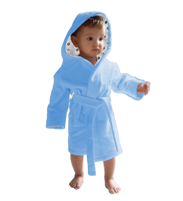 Adhigams New Born Baby Stylish BathRobe/Bath Towel/Baby Wrapper | Unisex Bath Wrap for Baby boy and Girl (6-12, 12-24 Months) (2-4, 4-6 years) (Blue)