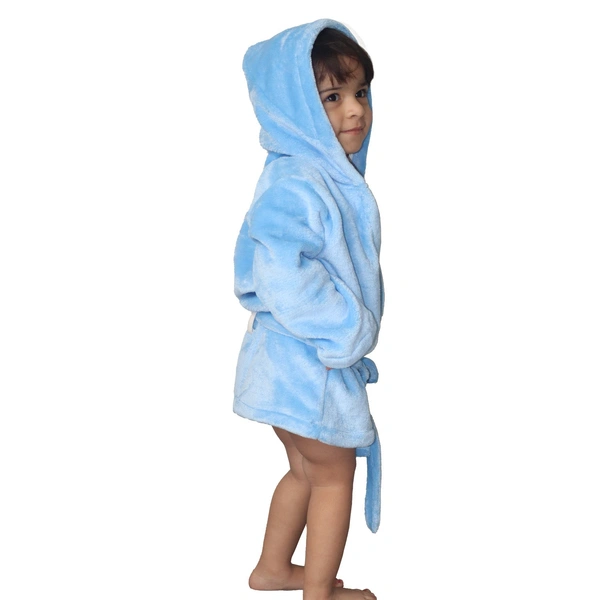 Adhigams New Born Baby Stylish BathRobe/Bath Towel/Baby Wrapper | Unisex Bath Wrap for Baby boy and Girl (6-12, 12-24 Months) (2-4, 4-6 years) (Blue)