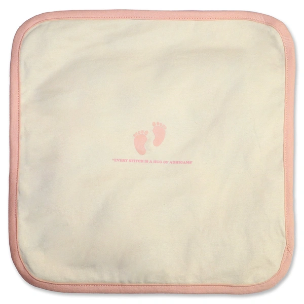 adhigams New Born Baby Tiny Toes Cotton Napkin | Cotton Baby Napkin for Baby boy and Girl (Pack of 2) - 0-24 M