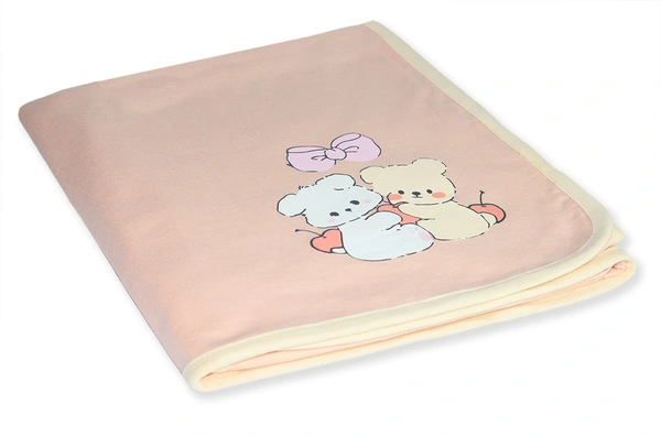 adhigams New Born Baby Twinkle Twins Stylish Cotton Blanket for Baby boy and Girl | for 0 to 12 Months (Pack of 1) (Baige) - 0-12 M