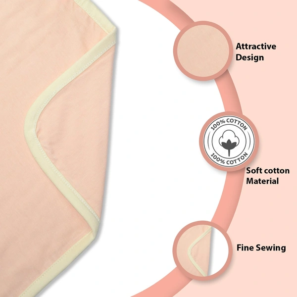 adhigams New Born Baby Twinkle Twins Stylish Cotton Blanket for Baby boy and Girl | for 0 to 12 Months (Pack of 1) (Baige) - 0-12 M