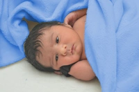 Adhigams New Born Stylish Swaddle Blanket for Baby boy and Girl | for Kids (Pack of 1) (Blue) (130x120 cm)