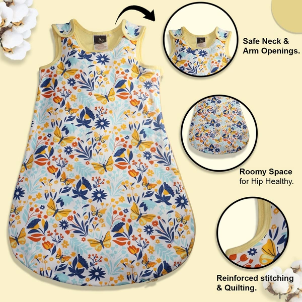 Adhigams Sky Dancer Baby Swaddles for Newborns | Carry Nest & Wearable Blanket | Cotton Baby Bedding for New Born & Infant | Unisex Baby Sleeping Bag | For 0 to 12 Months (Pack of 1) (WHITE) - 0-12 M