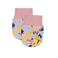 Adhigams Sky Dancer Newborn Cotton Hand Gloves/Muthi/Hosiery Mittens Set with Gentle Elastic Thread Wristbands | Unisex Mittens for 0-12 Months (Pack of 2 Pairs) - 0-6-month