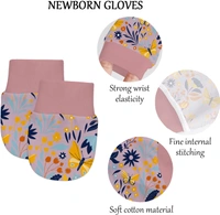 Adhigams Sky Dancer Newborn Cotton Hand Gloves/Muthi/Hosiery Mittens Set with Gentle Elastic Thread Wristbands | Unisex Mittens for 0-12 Months (Pack of 2 Pairs) - 0-6-month