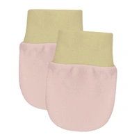 Adhigams Tweetie Newborn Cotton Hand Gloves/Muthi/Hosiery Mittens Set with Gentle Elastic Thread Wristbands | Unisex Mittensfor 0-12 Months (Pack of 2 Pairs) - 6-12 M