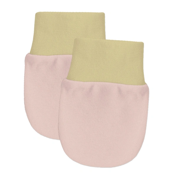 Adhigams Tweetie Newborn Cotton Hand Gloves/Muthi/Hosiery Mittens Set with Gentle Elastic Thread Wristbands | Unisex Mittensfor 0-12 Months (Pack of 2 Pairs) - 6-12 M