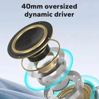 P9 Wireless Headphones with Noise Cancellation, Bluetooth 5.1 Deep Bass, Long Battery Life, Hi-Fi Sound, Wireless Headset for Music & Calls - Dodger Blue