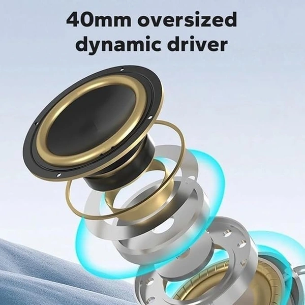 P9 Wireless Headphones with Noise Cancellation, Bluetooth 5.1 Deep Bass, Long Battery Life, Hi-Fi Sound, Wireless Headset for Music & Calls - Dodger Blue