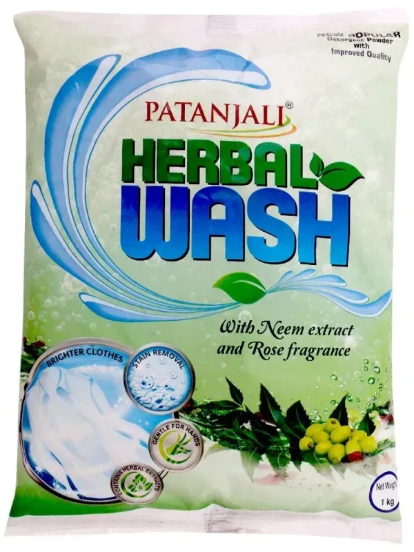 patanjali Patanjali Herbal Wash Neem & Rose Detergent Powder 1 kg - 1kg, 1kg, 3 to 4 days deliver