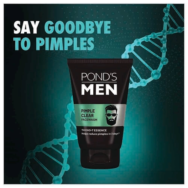 Pond's Men Pimple Clear Face Wash with Active Thymo-T Essence 100 g - 100g, Face Wash, 100g, 3 to 4 Days Deliver