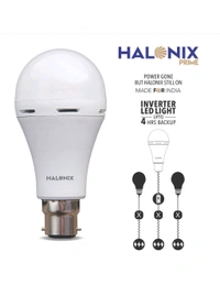 (RWY) Halonix 9 Watt B22 LED White Emergency Inverter Bulb, Pack of 1, (HALONIX PRIME) - White, 9, 1