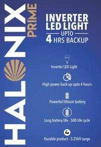 (RWY) Halonix 9 Watt B22 LED White Emergency Inverter Bulb, Pack of 1, (HALONIX PRIME) - White, 9, 1