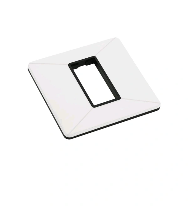 Zubbix 12 Module Black & White Modular Plate (Warranty 10 Year) - White, 1M