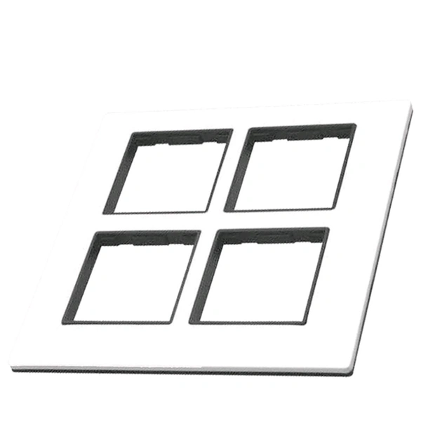 Zubbix 12 Module Black & White Modular Plate (Warranty 10 Year) - White, 8M Square