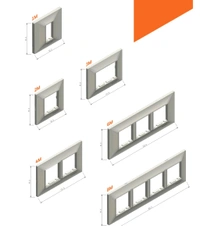 Zubbix 12 Module Black & White Modular Plate (Warranty 10 Year) - White, 8M Square