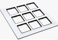 Zubbix 12 Module Black & White Modular Plate (Warranty 10 Year) - White, 12M