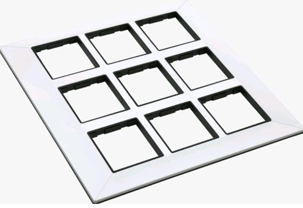 Zubbix 12 Module Black & White Modular Plate (Warranty 10 Year) - White, 16M