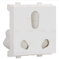 (SR) 6A 3 PIN Socket w/o shutter 2 Module - 10, 6