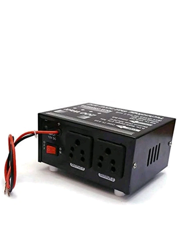 (HAYY) 12v Dc to 220v Ac Converter Mini Inverter 200 Watt Ranaji Converter Worldwide Adaptor (Black)