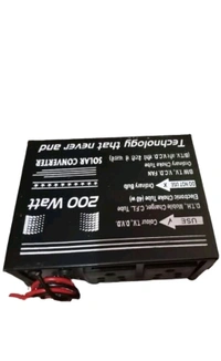 (HAYY) 12v Dc to 220v Ac Converter Mini Inverter 200 Watt Ranaji Converter Worldwide Adaptor (Black)