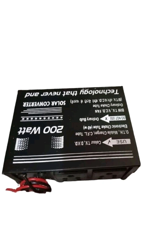 (HAYY) 12v Dc to 220v Ac Converter Mini Inverter 200 Watt Ranaji Converter Worldwide Adaptor (Black)