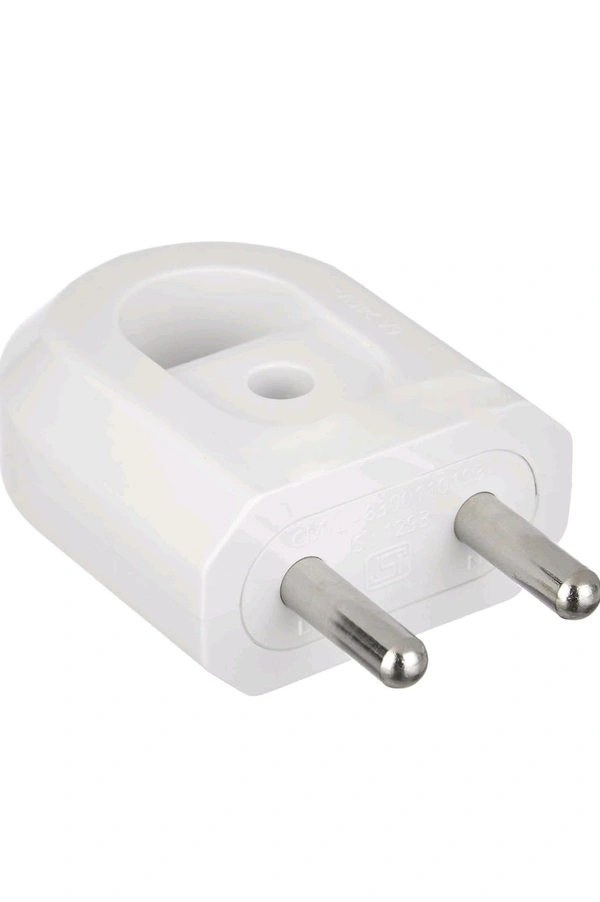 (NIIY) Zubbix Joy 6A 2 Pin Plastic Plug Top 240V (White) - 20, 6