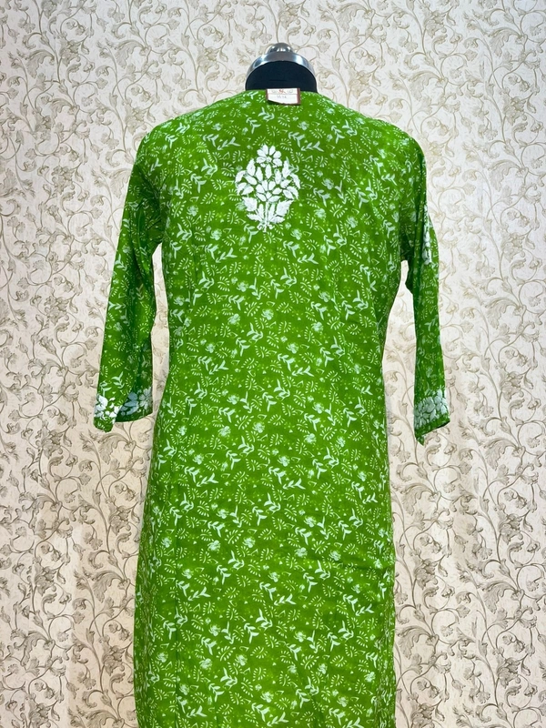 Printed Chikankari Kurti