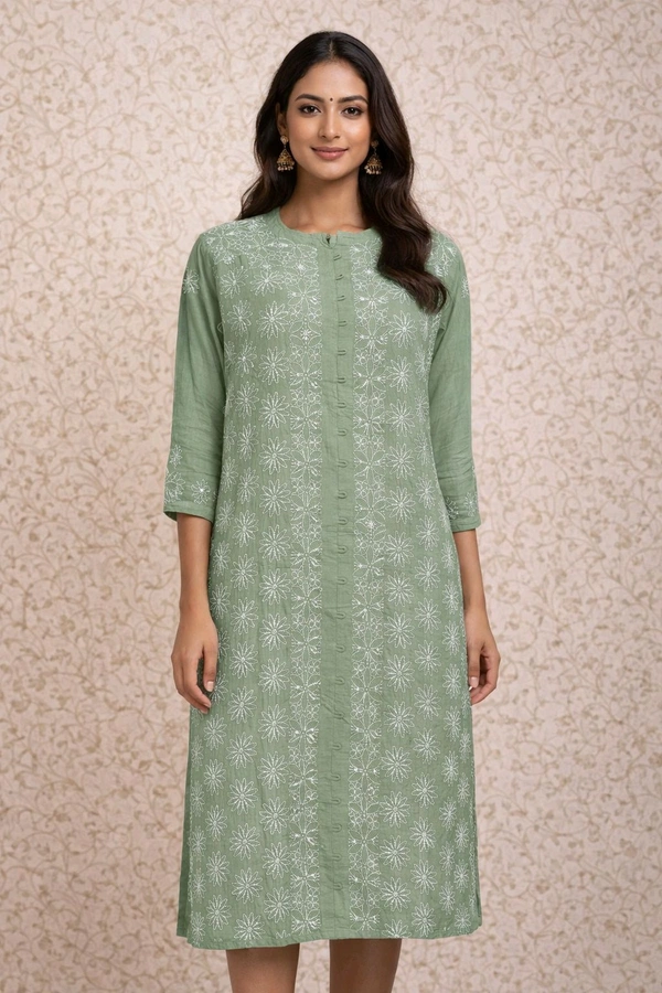 Modal chikankari Kurti 