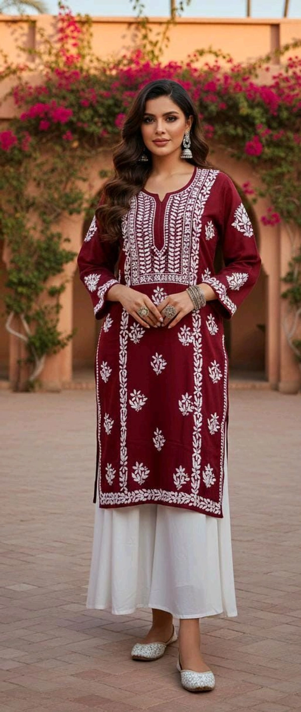 Modal Chikankari Kurti 