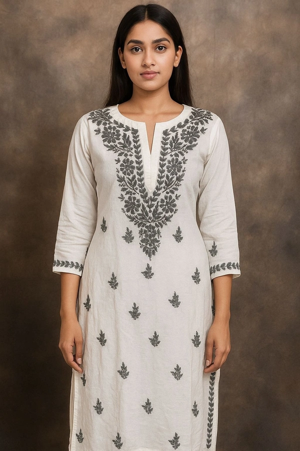 Pure Cotton Chikankari Kurti
