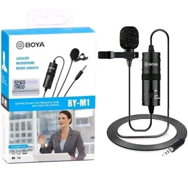 BOYA BY-M1 Superb Sound Camera Microphone, Smartphone Microphone, For Video Creator, Creator's First Choice, 6 Meter Wire