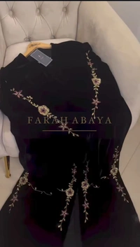 Farah Abaya Handwork Abaya Imported Nida Fabric Abaya (Imported) - 54