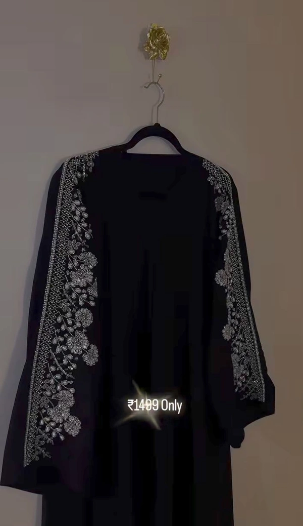 Al Ghilaf Abaya Handwork Abaya Imported Nida Fabric Abaya (Imported) - 58