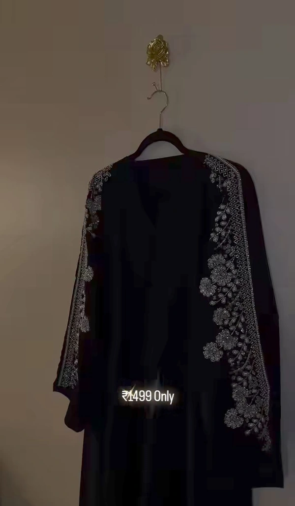 Al Ghilaf Abaya Handwork Abaya Imported Nida Fabric Abaya (Imported) - 58