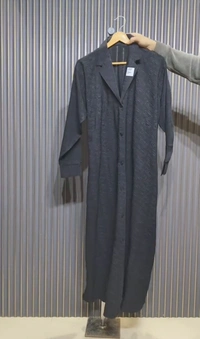 Al Arab Coat Abaya imported Self Design Fabric Abaya (Imported) - White, 54