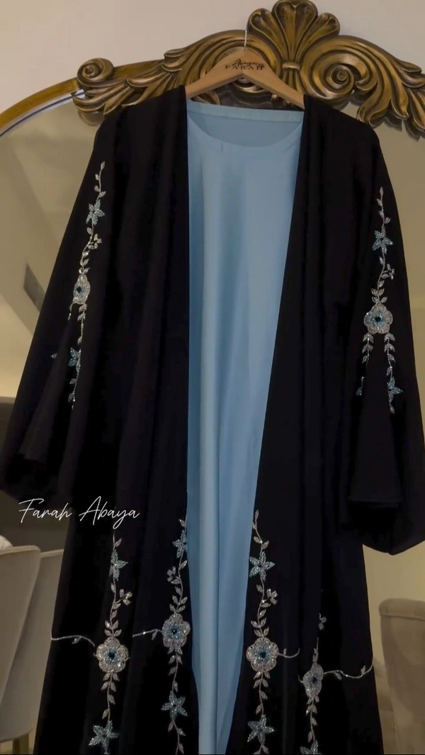 Farah Abaya Handwork Abaya Imported Nida Fabric Abaya (Imported) (Limited Edition) - 52