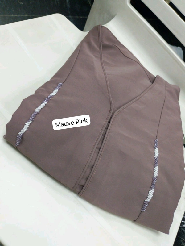 Al Abeera Abaya Handwork Printed Abaya Korean Prada Fabric (Imported)  - Grey, 58