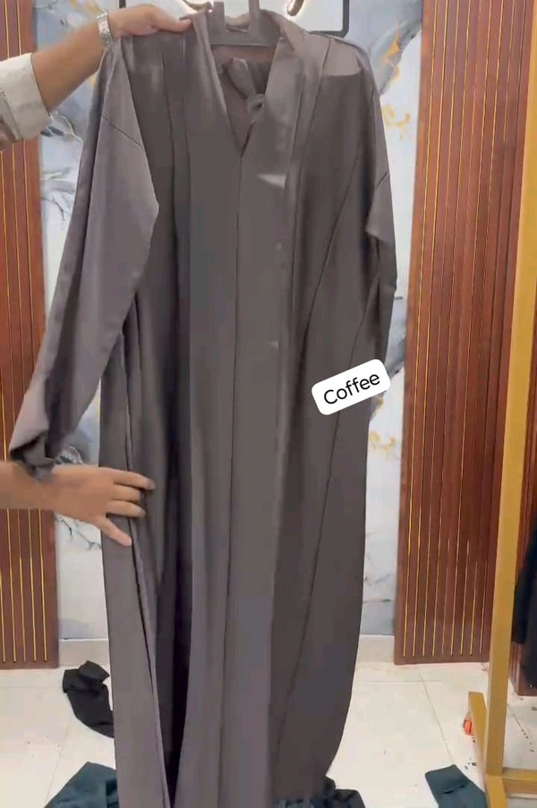 Al Hareem Imported Abaya Kimono Style Abaya (imported) (UAE) - Black, 54