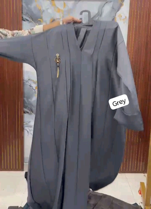 Al Hareem Imported Abaya Kimono Style Abaya (imported) (UAE) - Black, 54