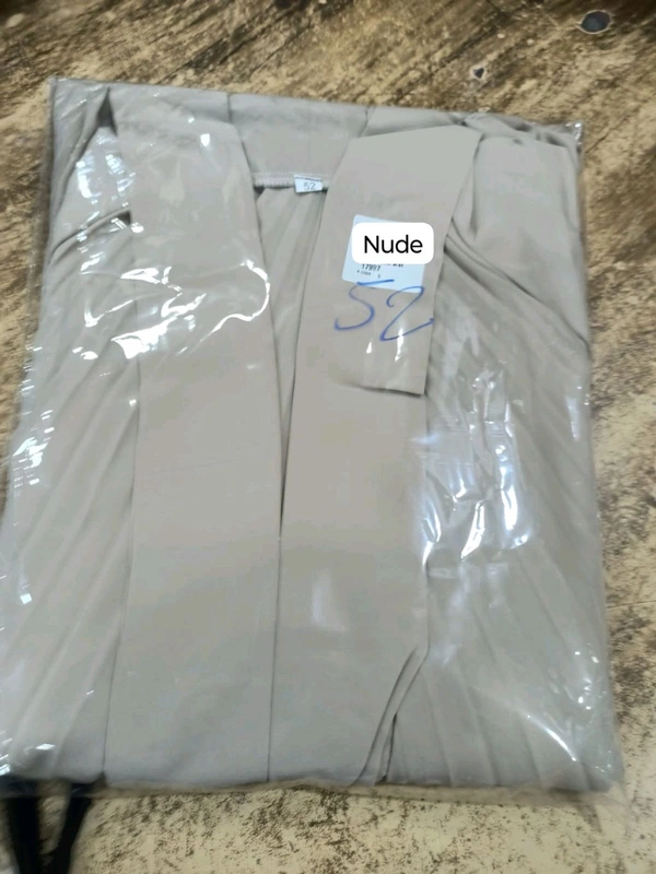 Al Kareem Pleated Abaya Imported Dubai Abaya Korean Prada Fabric (Imported) - Nude, 52