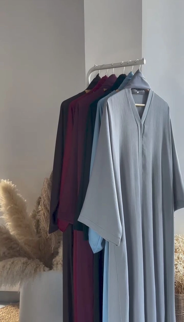 Al Sadia Abaya Plain Abaya Zoom Fabric Abaya (Imported) - Grey, 54