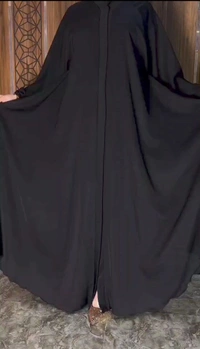 Limra Abaya Korean Nida Fabric Abaya Front Open Abaya (Imported) - 58