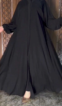 Limra Abaya Korean Nida Fabric Abaya Front Open Abaya (Imported) - 58