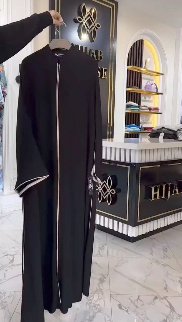 Hijabi Abaya Korean Nida Fabric Zipper Abaya (Imported) (UAE) - 54